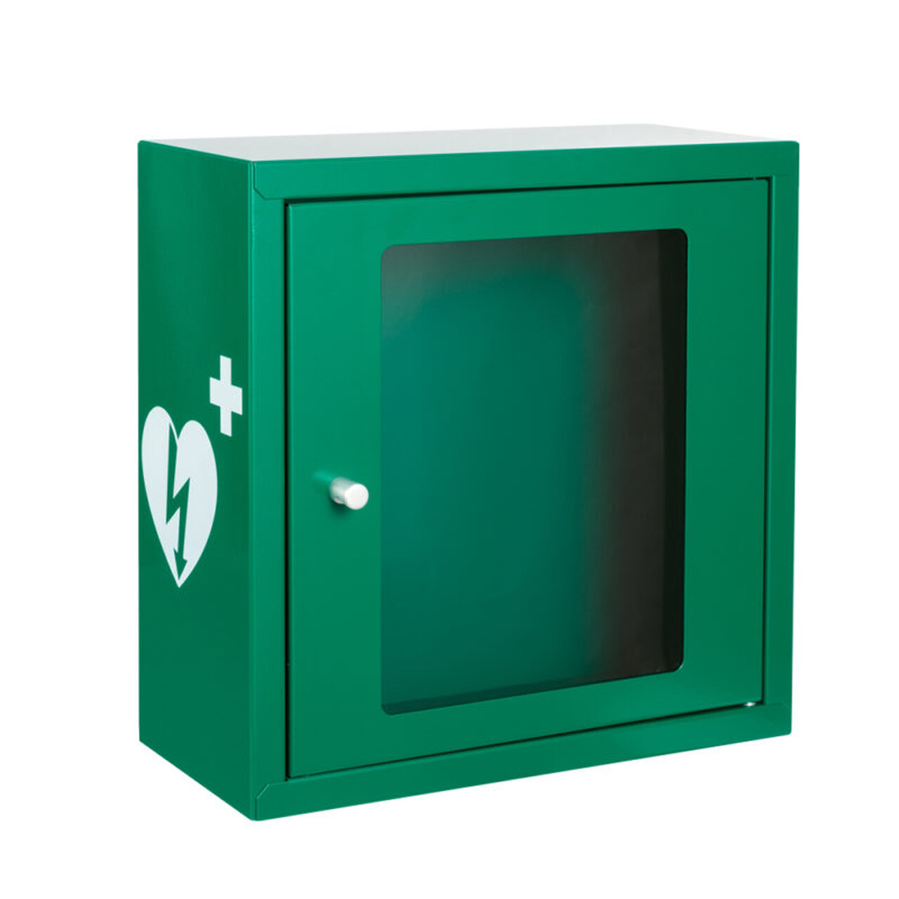 Szafka wewnętrzna, metalowa na defibrylator AED ASB1000 – zielona