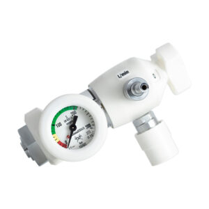 Reduktor tlenowy z króćem i złączem AGA (Z-100.2.2.P-T | tworzywo)