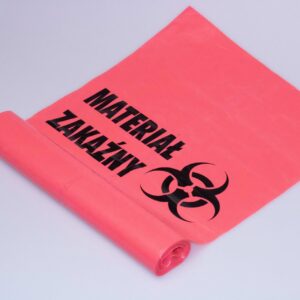 Worki na odpady medyczne czerwone (rolka 50 szt.)