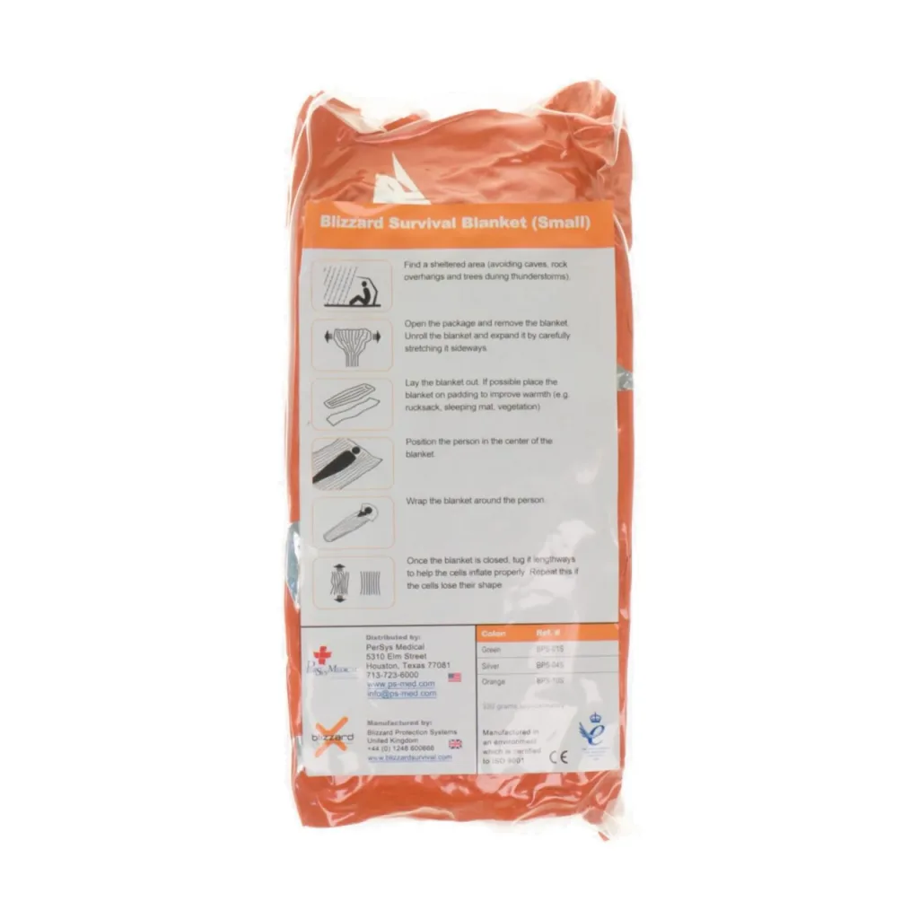 Koc ratunkowy 3-warstwowy Blizzard Survival, pomarańczowy (SLIM)