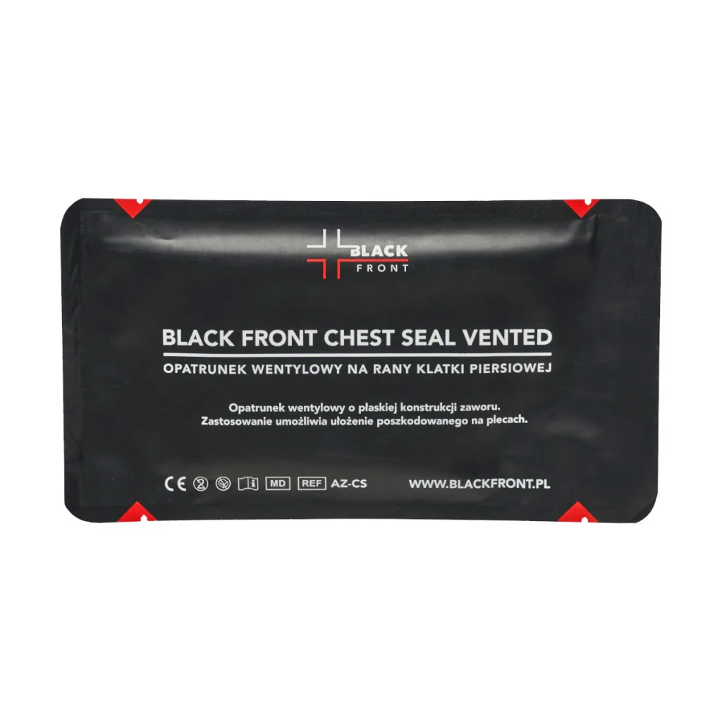 BLACK FRONT Chest Seal Vented – opatrunek wentylowy