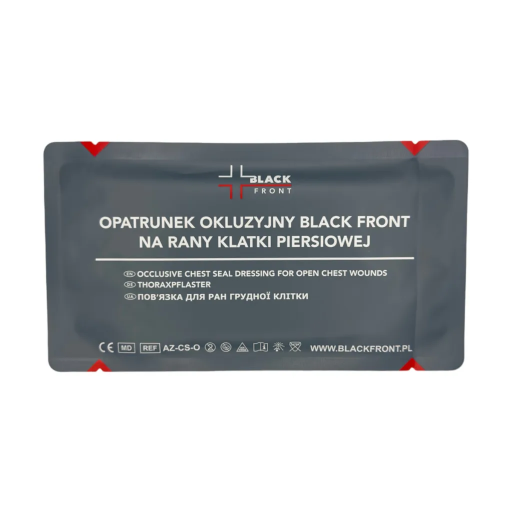 Black Front Chest Seal - opatrunek okluzyjny