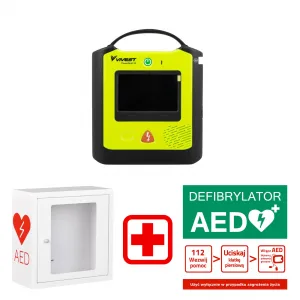 Zestaw AED AED Vivest PowerBeat X3+ Szafka wewnętrzna + Tablica Postępowania