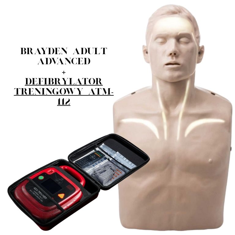 Zestaw: Fantom Brayden z LED + Defibrylator Szkoleniowy ATM - 112