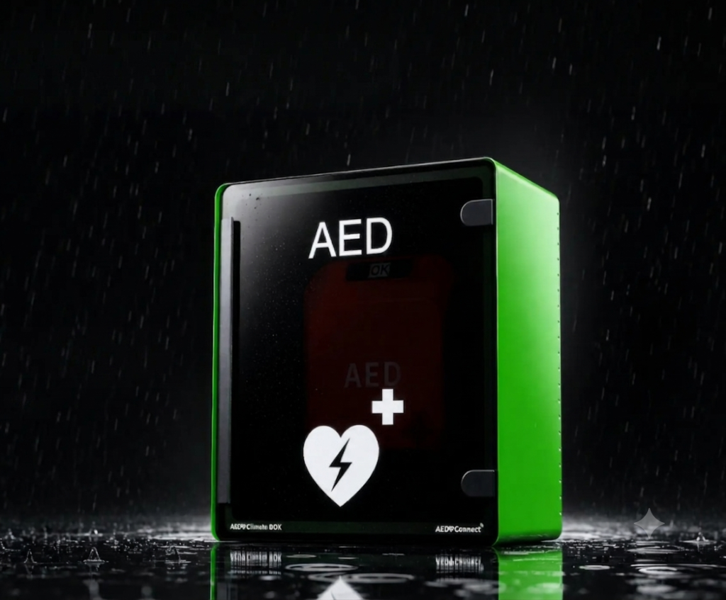 Szafka zewnętrzna na AED Climate BOX ACB-2 - z grzaniem, wentylacją i alarmem