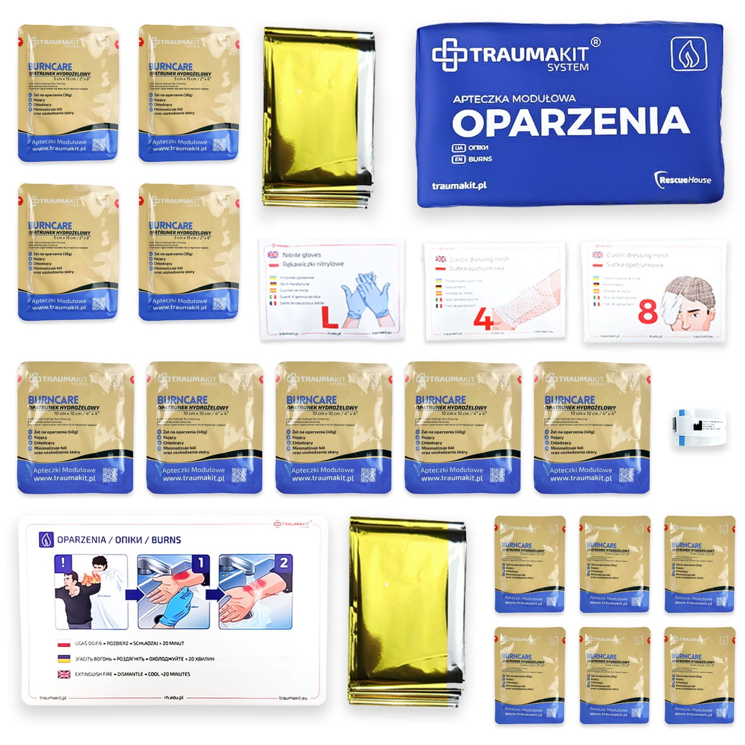 TRAUMA KIT Apteczka Modułowa (O) - Oparzenia