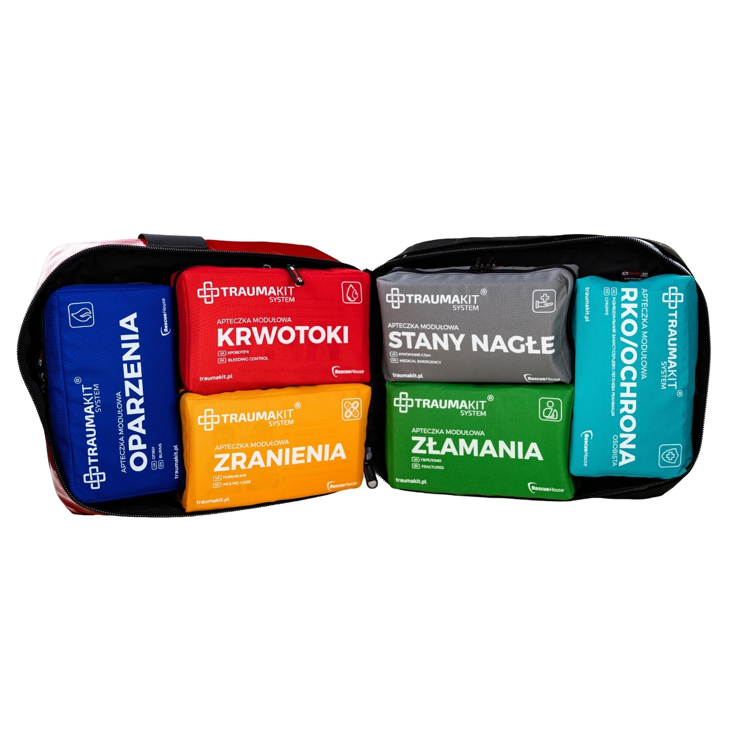 TRAUMA KIT Apteczka Modułowa (ROSZAK) Plecak BACKPACK 6 Red