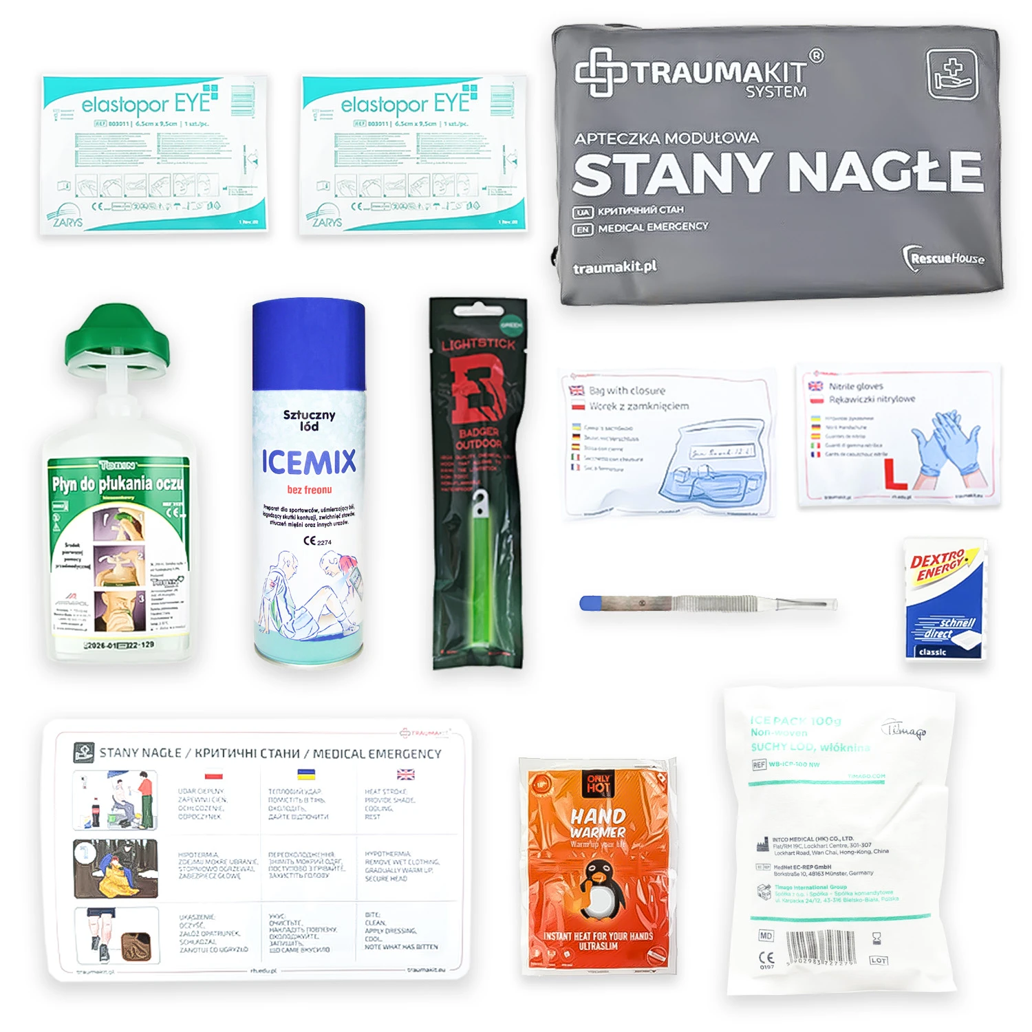 TRAUMA KIT Apteczka Modułowa (S) Stany Nagłe