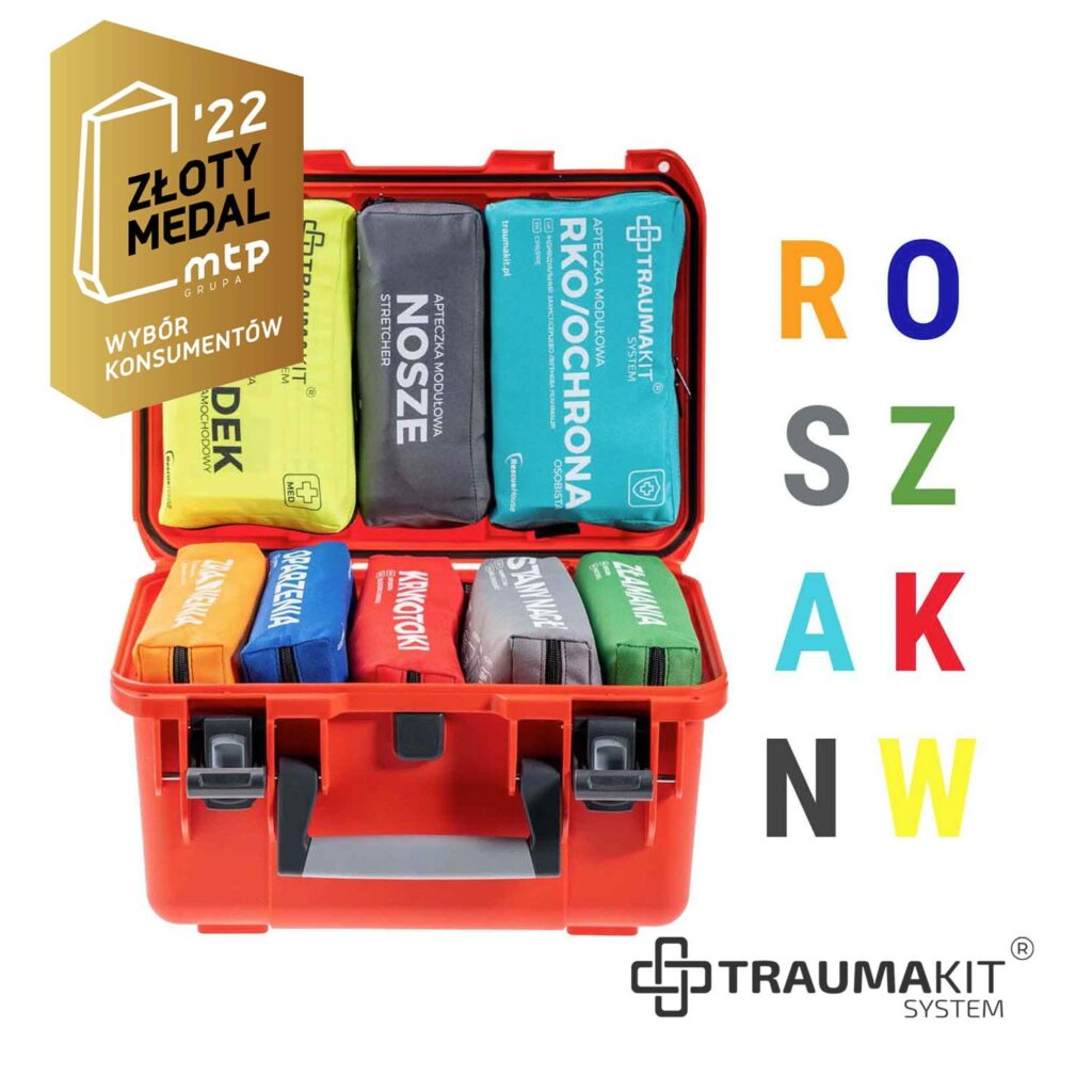 TRAUMA KIT Zestaw Ratowniczy (ROSZAKNW) Walizka CARRY CASE 8 Fluo