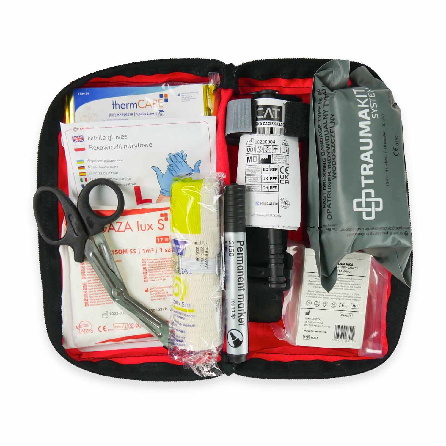 TRAUMA KIT Zestaw Ratowniczy (ROSZAKNW) Walizka CARRY CASE 8 Fluo